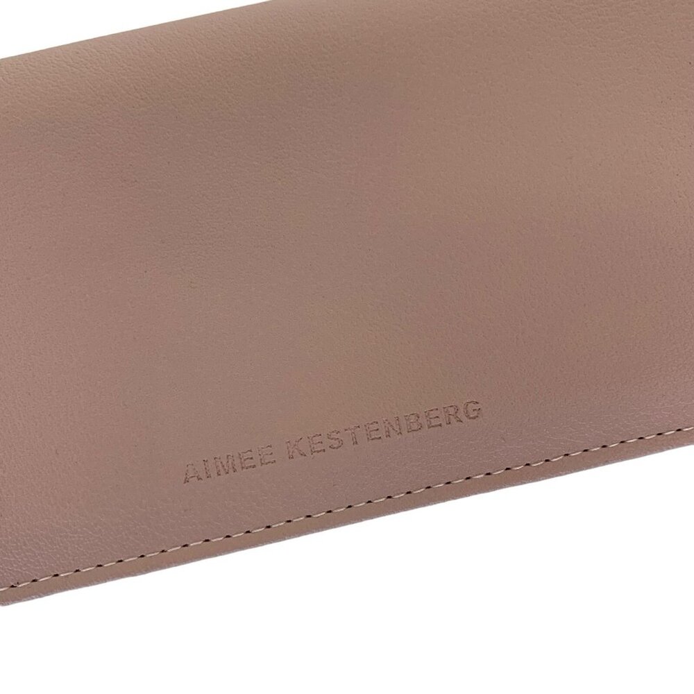 Aimee Kestenberg Wallet Pink Leather Designer Modern Chic Accessory - Picture 2 of 6